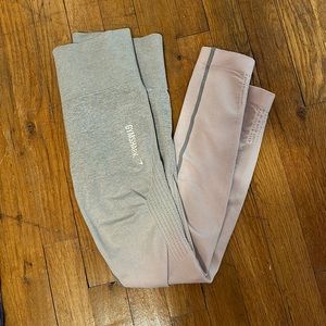 GYMSHARK Vintage Ombré Leggings- Gray x Light Pink